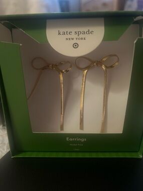 Kate Spade x Target Colab Gold Bow Drop Earrings